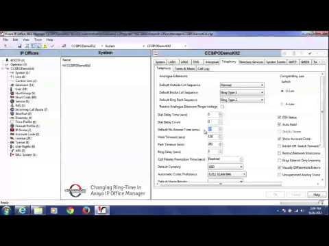 How to Change Ringtime Systemwide or Individually via Avaya Manager Tool Video