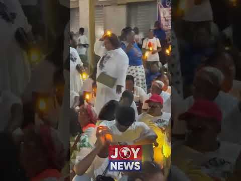 An atmosphere of prayer and solidarity as NPP supporters gather for the ongoing vigil for Wontumi.