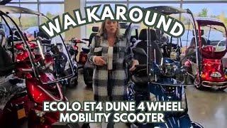 ECOLO ET4 DUNE 4 WHEEL MOBILITY SCOOTER WITH ROOF REVIEW WALKAROUND⚡