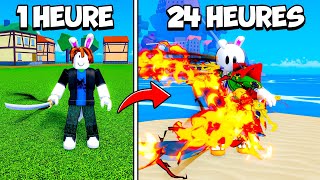I abuse the Triple Dark Blade for 24 hours in PVP! (blox fruits)
