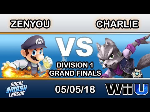 SCSL Div 1 - Charlie (Fox) Vs. eM | Zenyou (Mario) Grand Finals - Smash 4