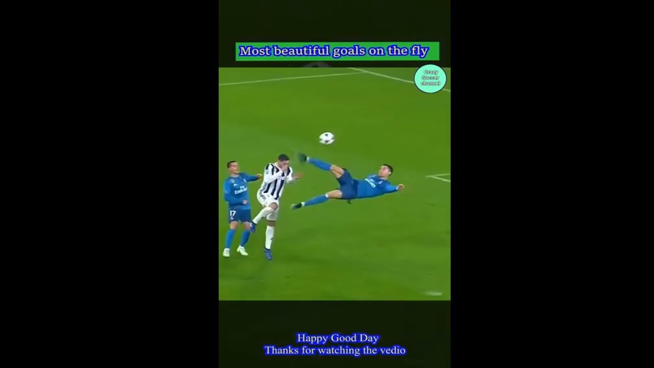 Amazing the most beautiful goals on the fly 🔥 #ronaldo #beautiful #goals #soccer #shorts #amazing