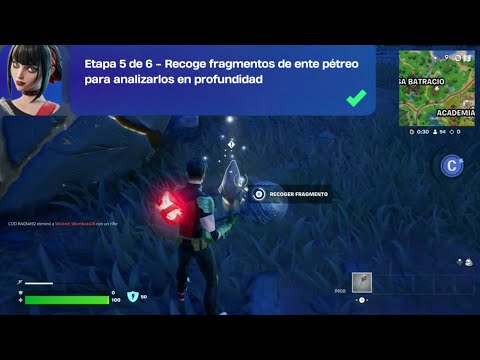 Misiones Historia Fortnite  - Recoge fragmentos de ente pétreo para analizarlo en profundidad