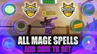 ALL Mage spells  and HOW to GET THEM | Roblox | Dungeon Quest
