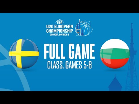 Sweden v Bulgaria | Full Basketball Game | FIBA U20 European Championship 2022 - Division B