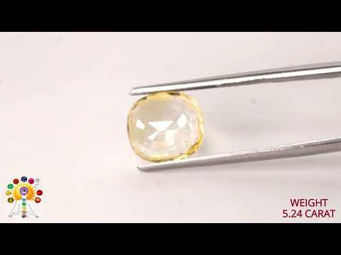 Yellow Sapphire 5.24ct. (Super Luxury) video