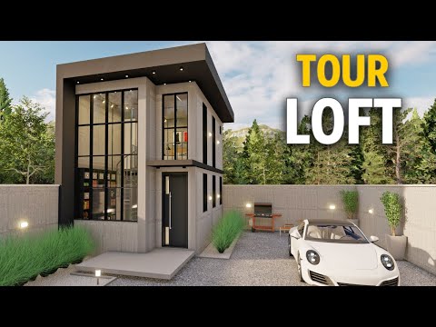 CASA PEQUENA ESTILO LOFT INDUSTRIAL DE 44m² MINIMALISTA -  FUNCIONAL E ACONCHEGANTE