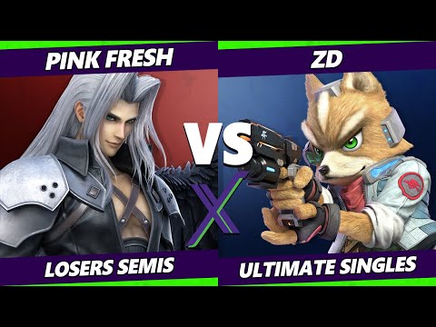 S@X 465 Losers Semis - Pink Fresh (Min Min, Sephiroth, Marth) Vs. ZD (Fox) Smash Ultimate - SSBU