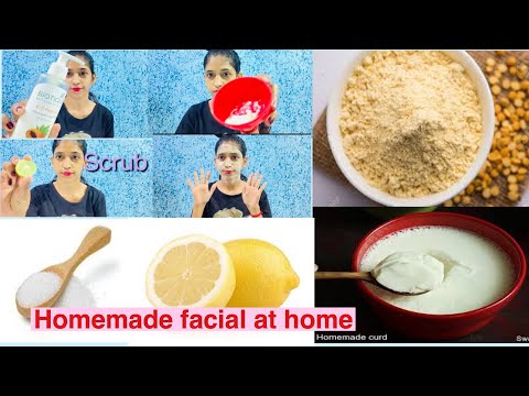 How to do facial at home with homemade product ||diy|| #facialathome Video