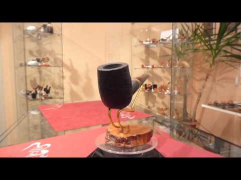 Brand new briar pipe PARONELLI billiard sandblast black handmade -  eBay number: 181981374338