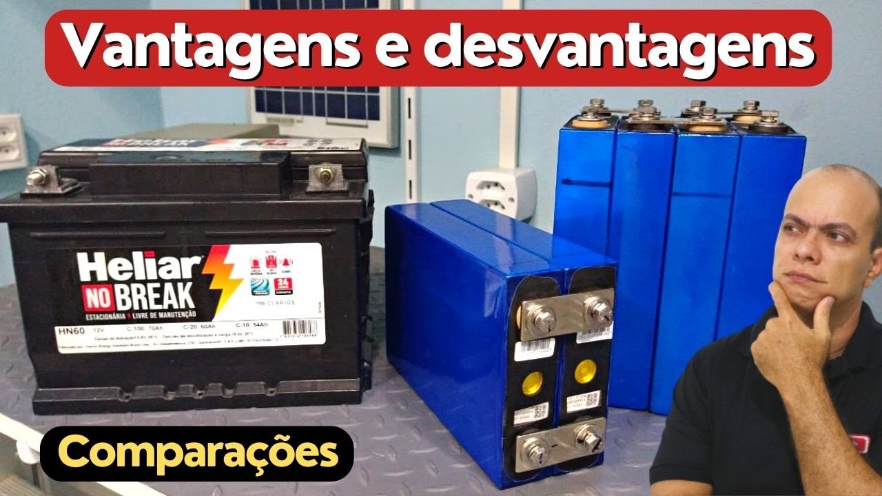 Vantagens e Desvantagens bateria LiFePO4 x Chumbo Ácido (Comparações)