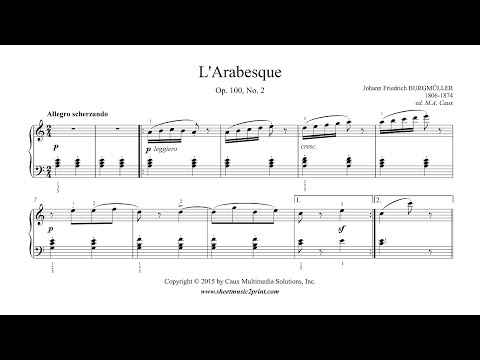 Burgmüller : Arabesque, Op. 100, No. 2