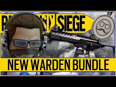 🔥NEW🔥 Warden Moustache Bundle Uniform MPX Weapon Skin And Charm Rainbow 6 Siege