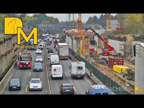 MEGA AUTOBAHN BAUSTELLE DOKU #58 🚧 TUNNELBAU MIT BETONPUMPE A7 HAMBURG
