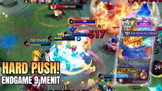 Download lagu HARD PUSH! EX GLOBAL 1 BARATS GAMEPLAY FOR 9-MINUTE ENDGAME ~ MLBB mp3