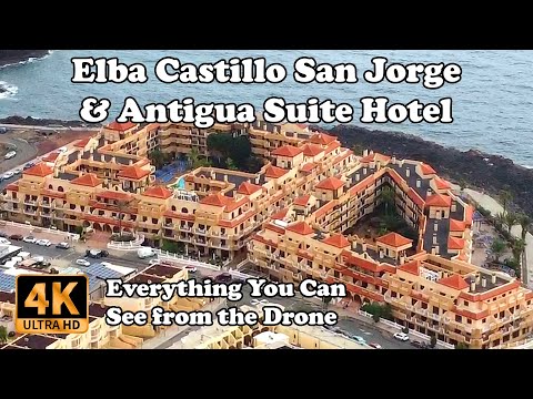 Elba Castillo San Jorge & Antigua Suite Hotel Fuerteventura from Drone in 4K