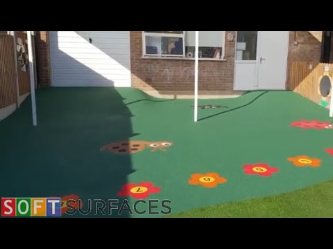 Wetpour Surfacing with Graphics Installation in Cheltenham, Gloucestershire | Wet Pour Play Area