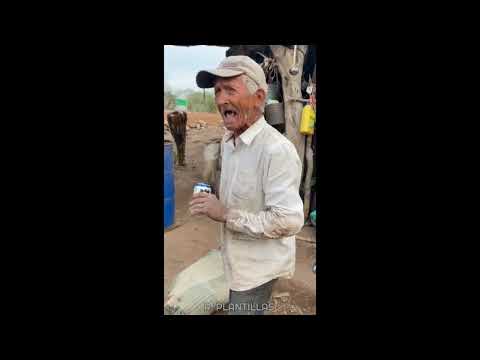 Viejito echando grito mexicano (Plantilla)