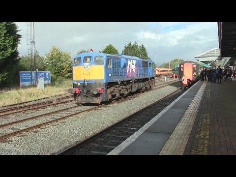 RPSI 'Across the Tracks' diesel & steam railtour at Dundalk Clarke, Co. Louth (20-10-13)
