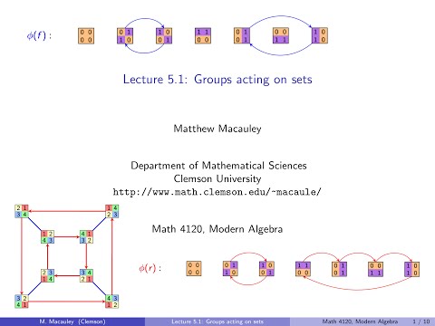 Visual Group Theory, Lecture 5.1: Groups acting on sets