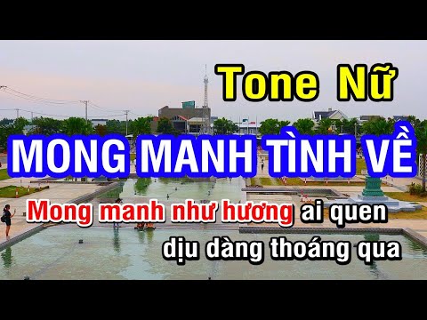 KARAOKE Mong Manh Tình Về Tone Nữ | Nhan KTV