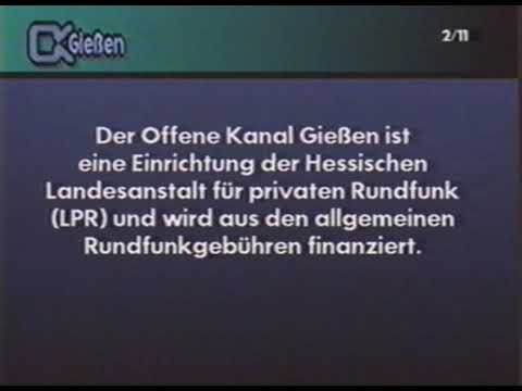 Offener Kanal Gießen Info- und Programmtafeln, 11.5.2003