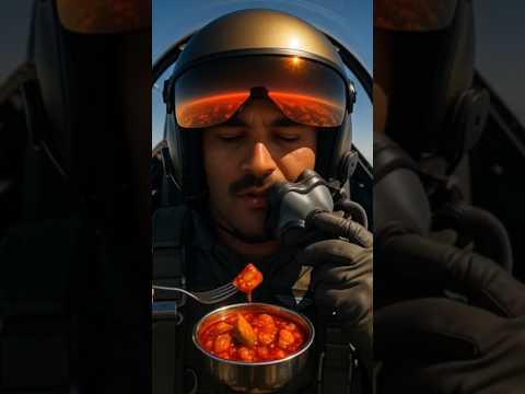 Pilot enjoying spicy pickle #foodchallenge #eating #shorts #asmr #aviation #ai #trending #fighterjet