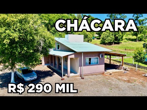 CHÁCARA A VENDA EM SANTA CATARINA CASA FRUTAS GALINHAS HORTA GALPÃO E ÁGUA R$290MIL