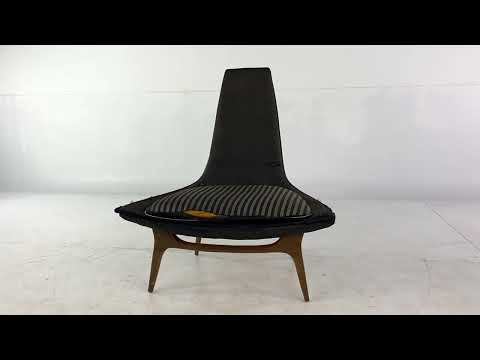 Karpen of California Mid Century Slipper Lounge Chair