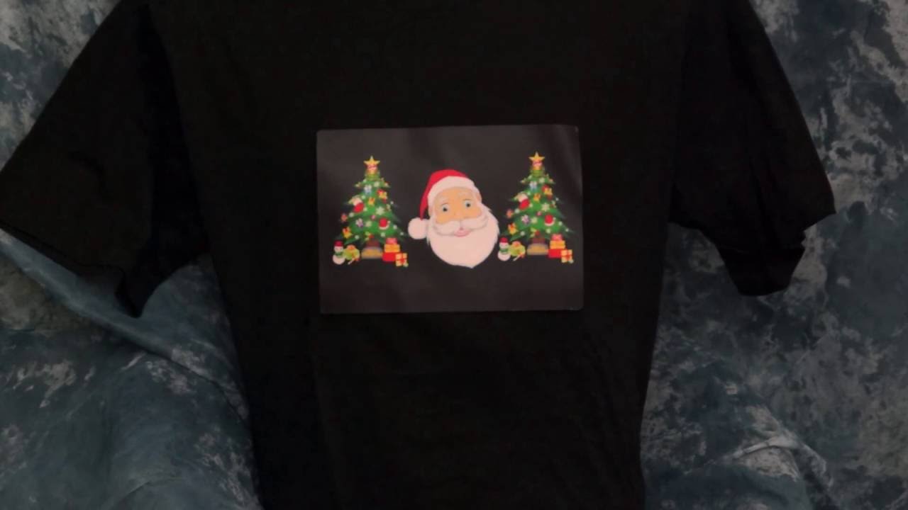 LED T-Shirt „Weihnachten mit Santa Claus“