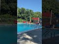 Grandma jumps in pool! Does she make it?