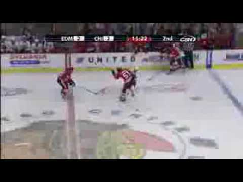 Brian Campbell hit on Robert Nilsson