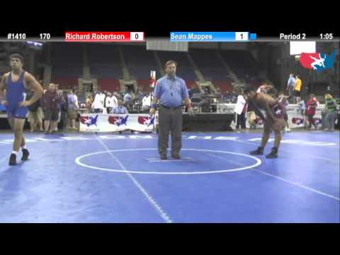Fargo 2012 170 Round 7: Richard Robertson (Illinois) vs. Sean Mappes (Indiana)