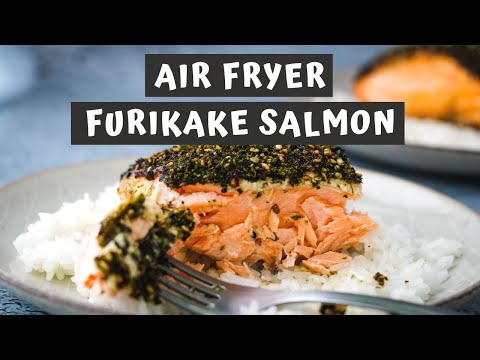 4 Ingredient 15 minute AIR FRYER FURIKAKE SALMON RECIPE | Keeping It Relle