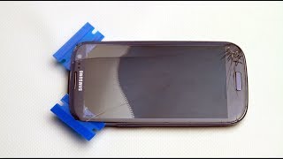 Samsung Galaxy S3 broken glass screen replacement tutorial @ home method [HD][HQ] repair GTi9300 DIY