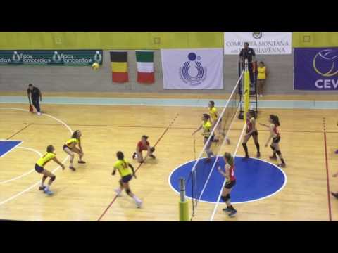 U15 fem ESP vs BEL, Chiavenna (IT), July 2016