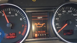 2007 Audi Q7 Low Oil Pressure alert 3.6l replace PA6-G30 Switch 201-1739 Beck and Arnley