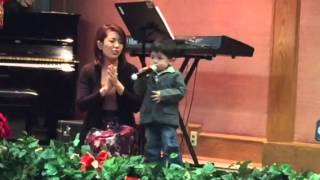 2 year old baby boy singing Days of Elijah by Twila Paris