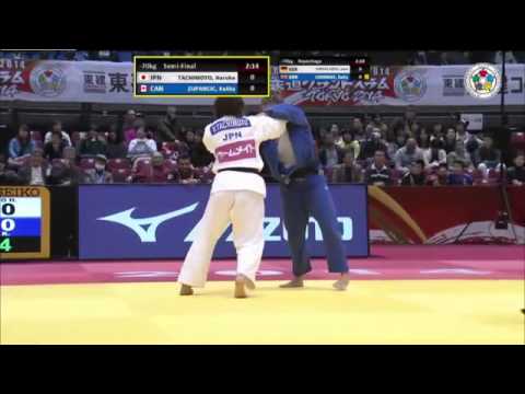 Judo Grand Slam Tokyo 2014 Semifinal -70kg TACHIMOTO Haruka (JPN) vs. ZUPANCIC Kelita (CAN)