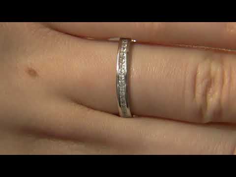 WR3059 0.33 Carat Princess Cut Channel Set Ladies Diamond Wedding Ring