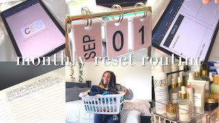 MY MONTHLY RESET ROUTINE | plan September with me: cleaning, goal setting + journaling