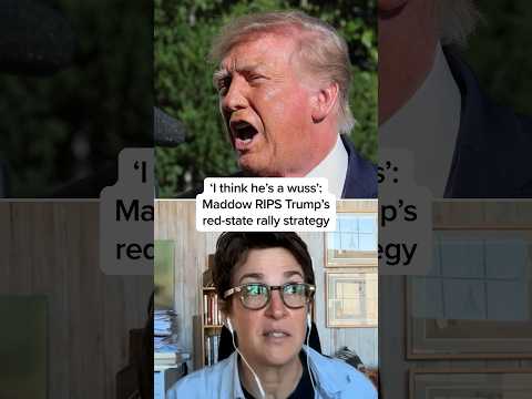 'I think he's a wuss': Maddow RIPS Trump's red-state rally strategy