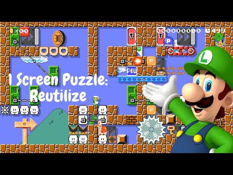 1 Screen Puzzle: Reutilize (Mario Maker 2) by Joachimhal