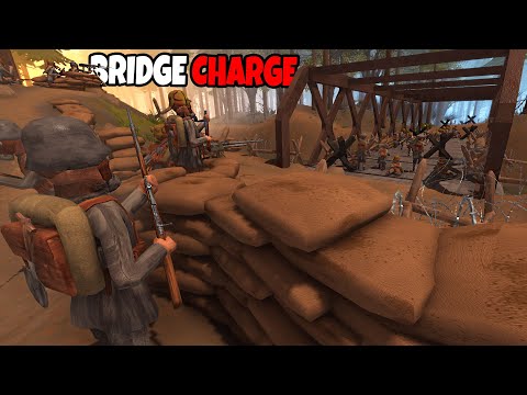 Brutal WW1 German BRIDGE DEFENSE vs 1,500 British Army! - Rising Front: WW1 Battle Simulator