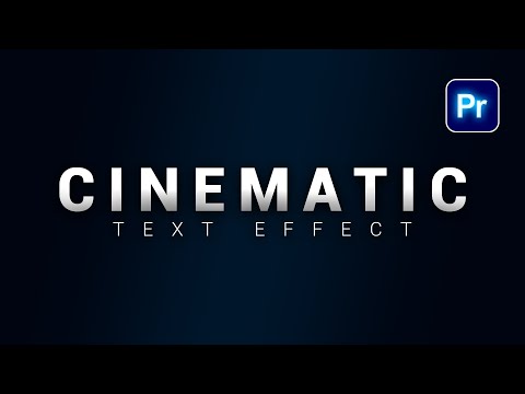 Premiere Pro CINEMATIC TEXT Animation | Full Tutorial (No Plugins)