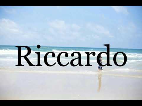 How To Pronounce Riccardo🌈🌈🌈🌈🌈🌈Pronunciation Of Riccardo