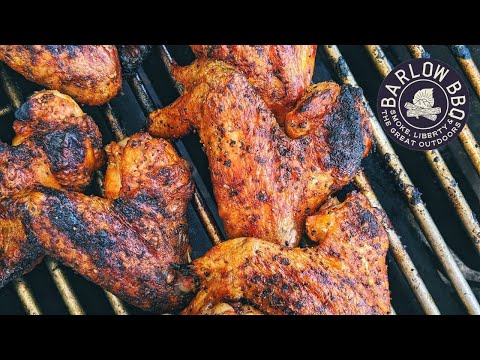 Hot Honey Bourbon Crispy Grilled Wings | Barlow BBQ