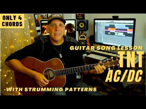 TNT by ACDC Guitar Song Lesson for both Electric & Acoustic with patterns