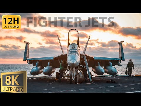[ 8K ULTRA HD ] 12 HOURS of the best MILITARY  FIGHTER JESTS  | SUPER CLOSE UP  | TV Screensaver