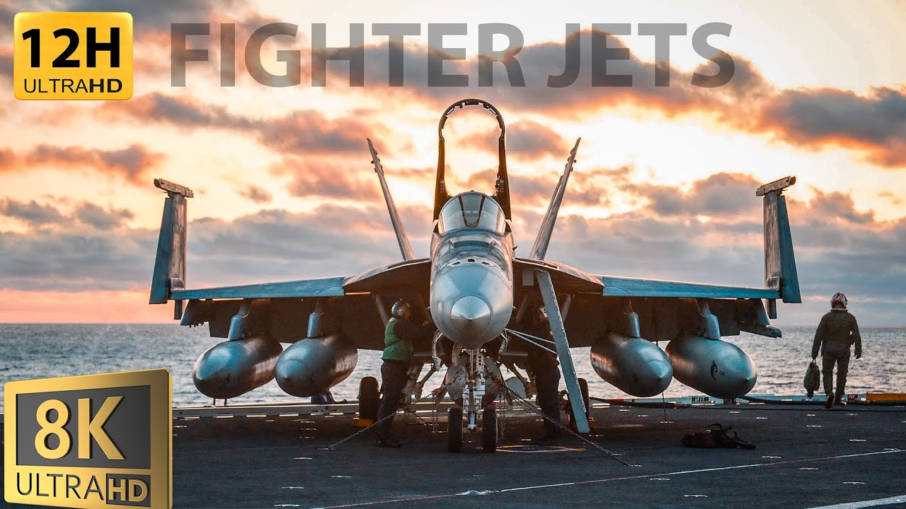 [ 8K ULTRA HD ] 12 HOURS of the best MILITARY  FIGHTER JESTS  | SUPER CLOSE UP  | TV Screensaver